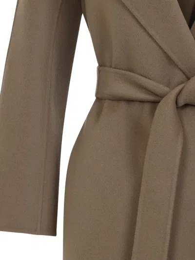 S Max Mara Max Mara S Messi Wool Coat In Brown