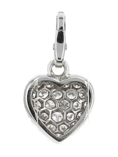 Pre-owned Cartier 18k White Gold Coeur Et Symbole Diamond Necklace In Silver
