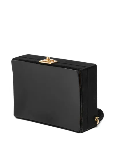 Pre-owned Chanel Interlocking Cc Clutch Bag In Black