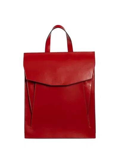 Merryl Tielman Claudie Flap-pocket Leather Backpack