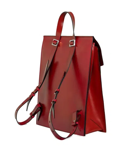 Merryl Tielman Claudie Flap-pocket Leather Backpack
