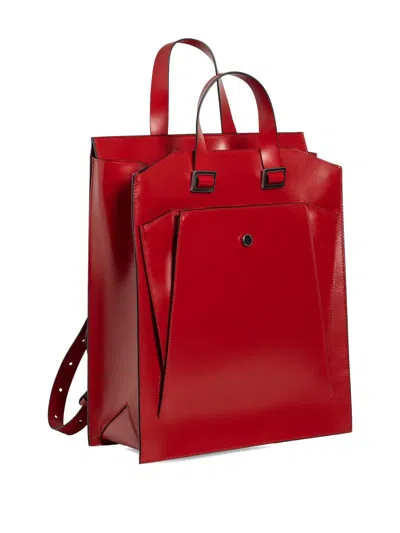Merryl Tielman Claudie Flap-pocket Leather Backpack