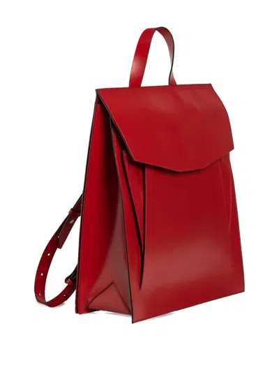 Merryl Tielman Claudie Flap-pocket Leather Backpack