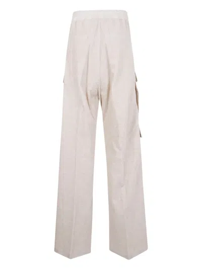 Rick Owens Concordians Drawstring Cargo Trousers In Neutral