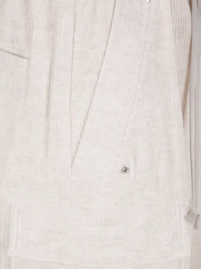 Rick Owens Concordians Drawstring Cargo Trousers In Neutral