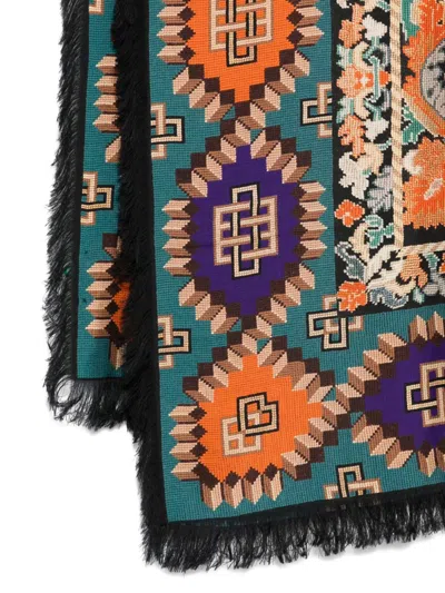 Pierre-louis Mascia Pierre Louis Mascia Printed Silk Scarf In Orange