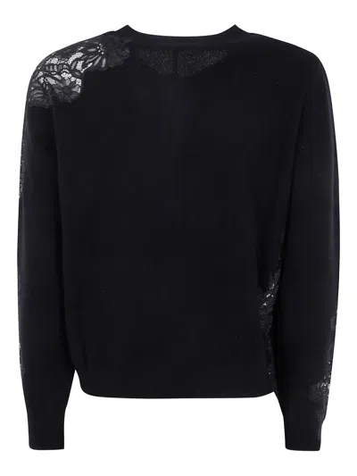 Liviana Conti Lace-paneled Wool Cardigan