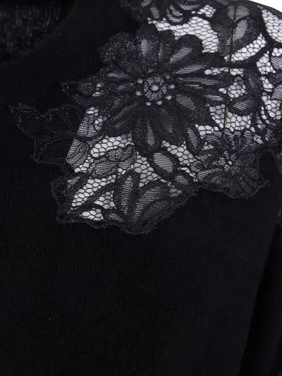 Liviana Conti Lace-paneled Wool Cardigan