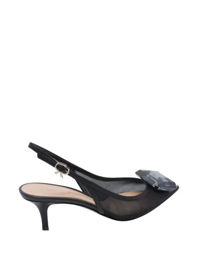 Gianvito Rossi 55mm Slingback Mesh Pumps In Black