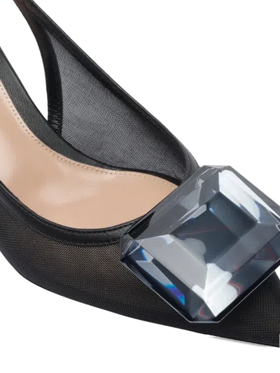 Gianvito Rossi 55mm Slingback Mesh Pumps In Black
