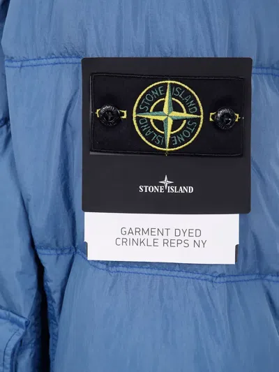 Stone Island Compass-badge Puffer Jacket In Blue
