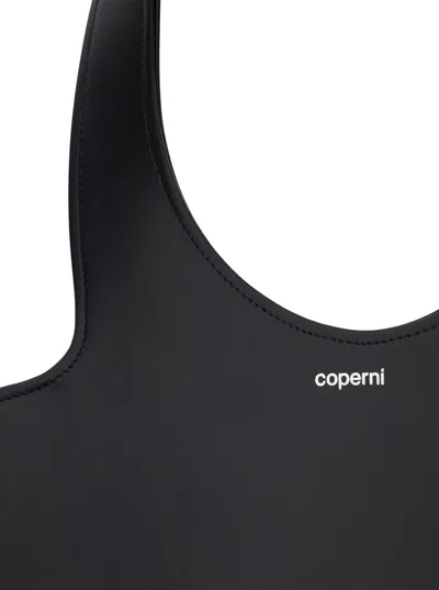 Coperni Heart-shaped Black Bag With Adjustable Shoulder Strap In Black