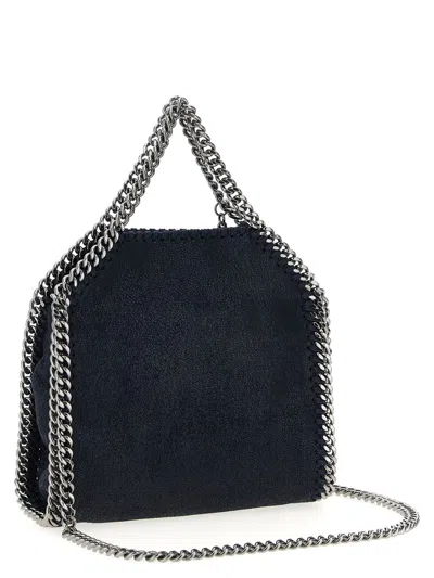 Stella Mccartney Chain Strap Metallic Shoulder Bag In Blue