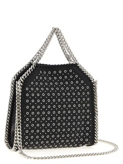 Stella Mccartney Tiny Falabella Stud-embellished Tote Bag In Black