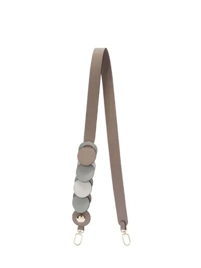 Furla Circle-appliqué Leather Shoulder Strap