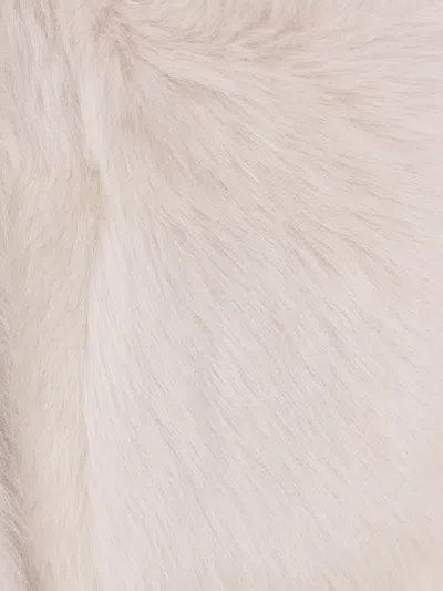 Blancha Wide-collar Sheerling Coat In Neutral
