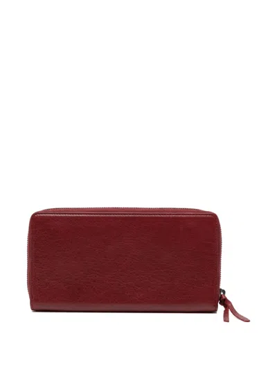 Pre-owned Balenciaga City Wallet In Red