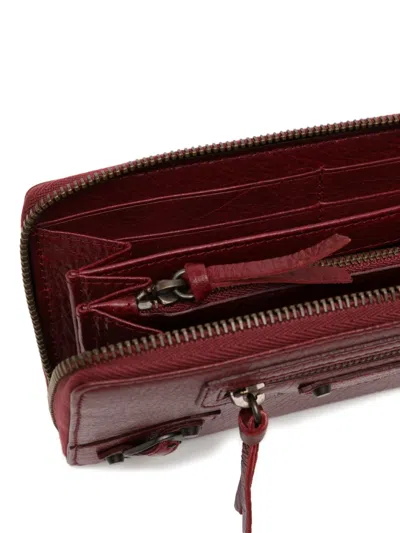 Pre-owned Balenciaga City Wallet In Red