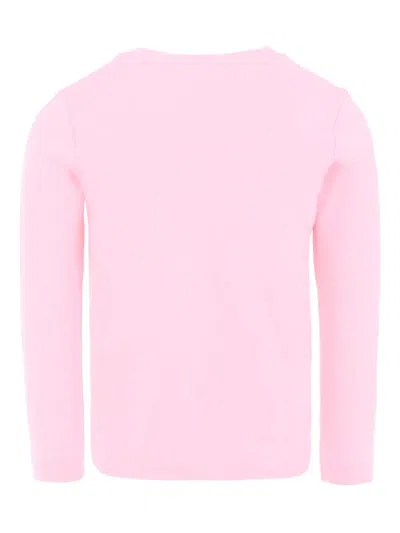Moschino Teddy Bear-print Long-sleeves T-shirt In Pink