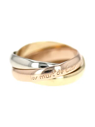 Pre-owned Cartier 18k Gold Medium Trinity Ring