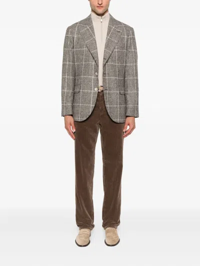 Brunello Cucinelli Brown Pants In Brown