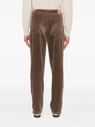 Brunello Cucinelli Brown Pants In Brown