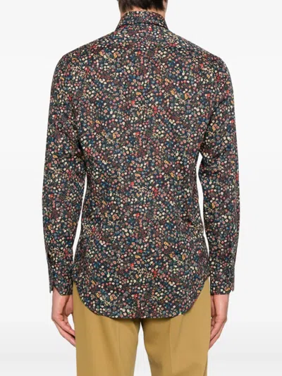 Paul Smith Multicolour Floral Long Sleeve Button-down Shirt In Multi