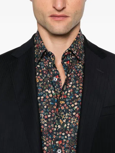 Paul Smith Multicolour Floral Long Sleeve Button-down Shirt In Multi