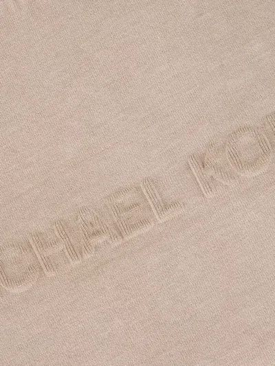 Michael Michael Kors Logo-debossed T-shirt In Neutral