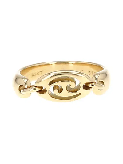 Pre-owned Van Cleef & Arpels Vintage 18k Yellow Gold Zodiaque Articulated Ring