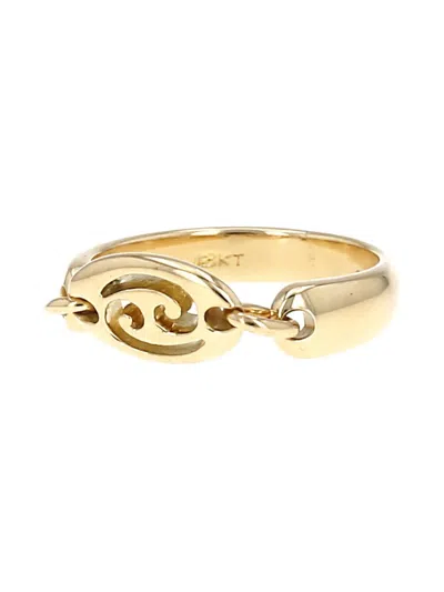 Pre-owned Van Cleef & Arpels Vintage 18k Yellow Gold Zodiaque Articulated Ring