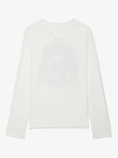 Zadig & Voltaire Henley Long-sleeve T-shirt In White