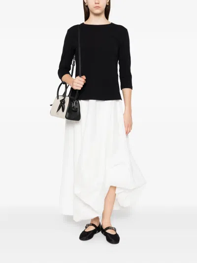 Weekend Max Mara Three-quarter Sleeve Top In Black