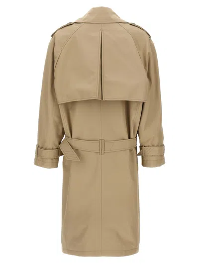 Attico Cotton Trench Coat Coats And Trench Coats Beige In Brown