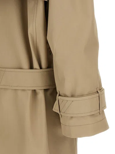 Attico Cotton Trench Coat Coats And Trench Coats Beige In Brown