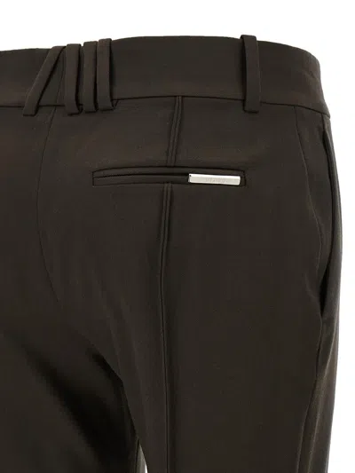 Attico Flared Trousers With Back Pocket And Side Pockets In Brown
