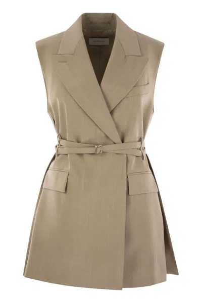 Sportmax Ciurma Sleeveless Suit Vest In Gray