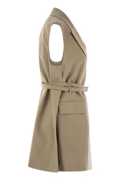 Sportmax Ciurma Sleeveless Suit Vest In Gray