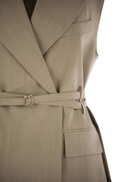 Sportmax Ciurma Sleeveless Suit Vest In Gray