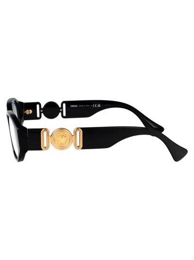 Versace 56mm Irregular Optical Glasses In Black