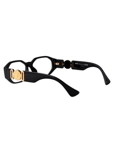 Versace 56mm Irregular Optical Glasses In Black