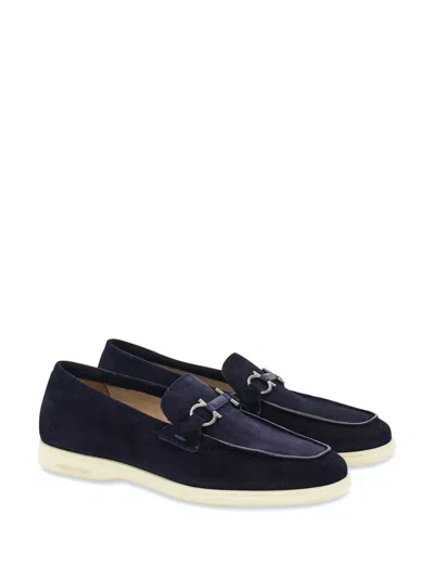 Ferragamo Flat Shoes In Blue