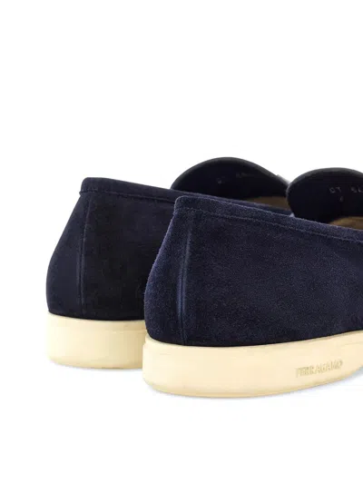 Ferragamo Flat Shoes In Blue
