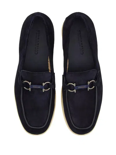 Ferragamo Flat Shoes In Blue