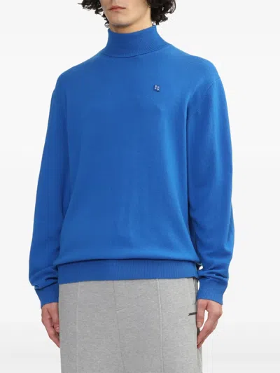 Ader Error Logo-patch Wool Jumper In Blue