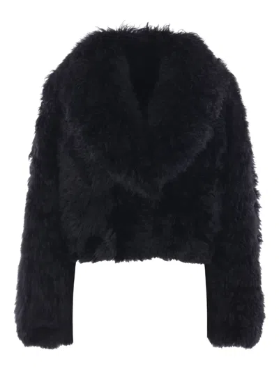 Blancha Cashmere Coat In Black