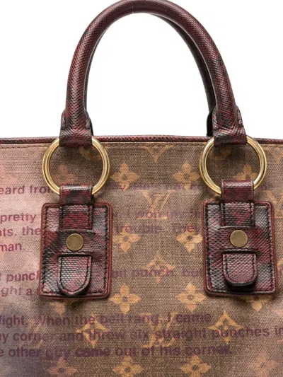 Pre-owned Louis Vuitton 2000s Text Print Tote Bag