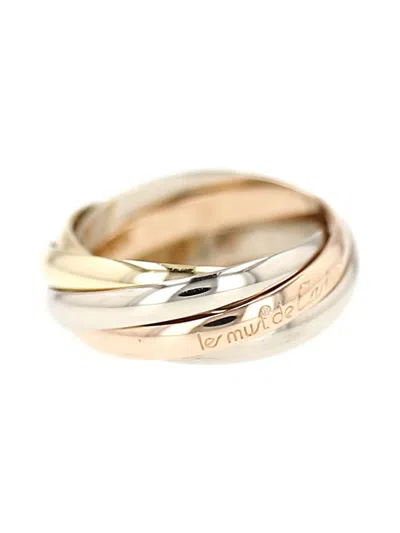Pre-owned Cartier 18k Gold Trinity Semainier Ring