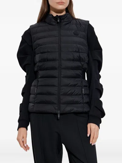 Moncler Valmarie Quilted Sleeveless Gilet In Black