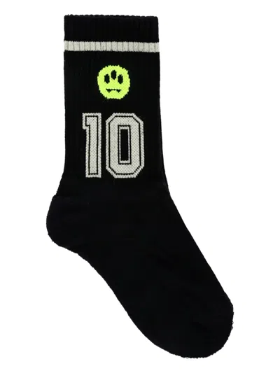 Barrow Number-intarsia Socks